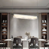 Suspension minimaliste en albâtre Eshaisra - Luminaire moderne