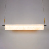 Suspension minimaliste en albâtre Eshaisra - Luminaire moderne