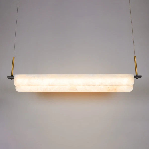 Suspension minimaliste en albâtre Eshaisra - Luminaire moderne