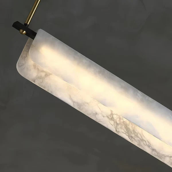 Suspension minimaliste en albâtre Eshaisra - Luminaire moderne
