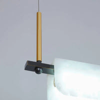 Suspension minimaliste en albâtre Eshaisra - Luminaire moderne