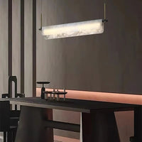 Suspension minimaliste en albâtre Eshaisra - Luminaire moderne