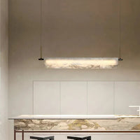 Suspension minimaliste en albâtre Eshaisra - Luminaire moderne