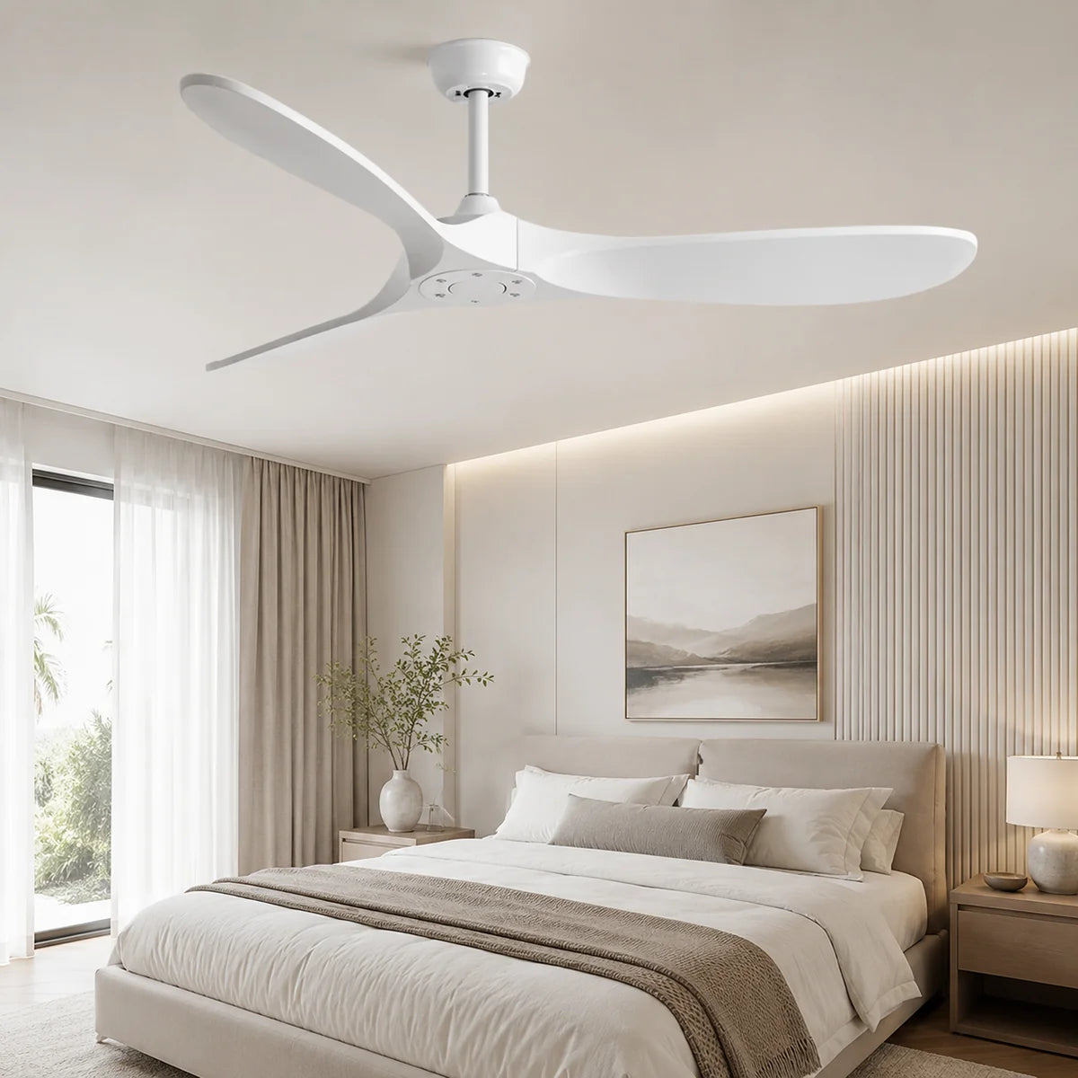 Ventilateur de Plafond Industriel Vintage 107/132/152 cm – Silencieux, Télécommande, 6 Vitesses