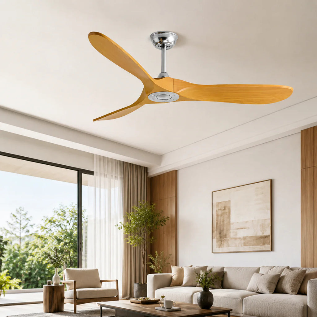 Ventilateur de Plafond Industriel Vintage 107/132/152 cm – Silencieux, Télécommande, 6 Vitesses