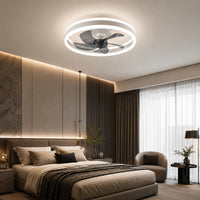 Ventilateur de Plafond Acrylique 50 cm Silencieux avec Commande – Luminaire Design pour Salon et Intérieur