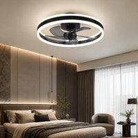 Ventilateur de Plafond Acrylique 50 cm Silencieux avec Commande – Luminaire Design pour Salon et Intérieur