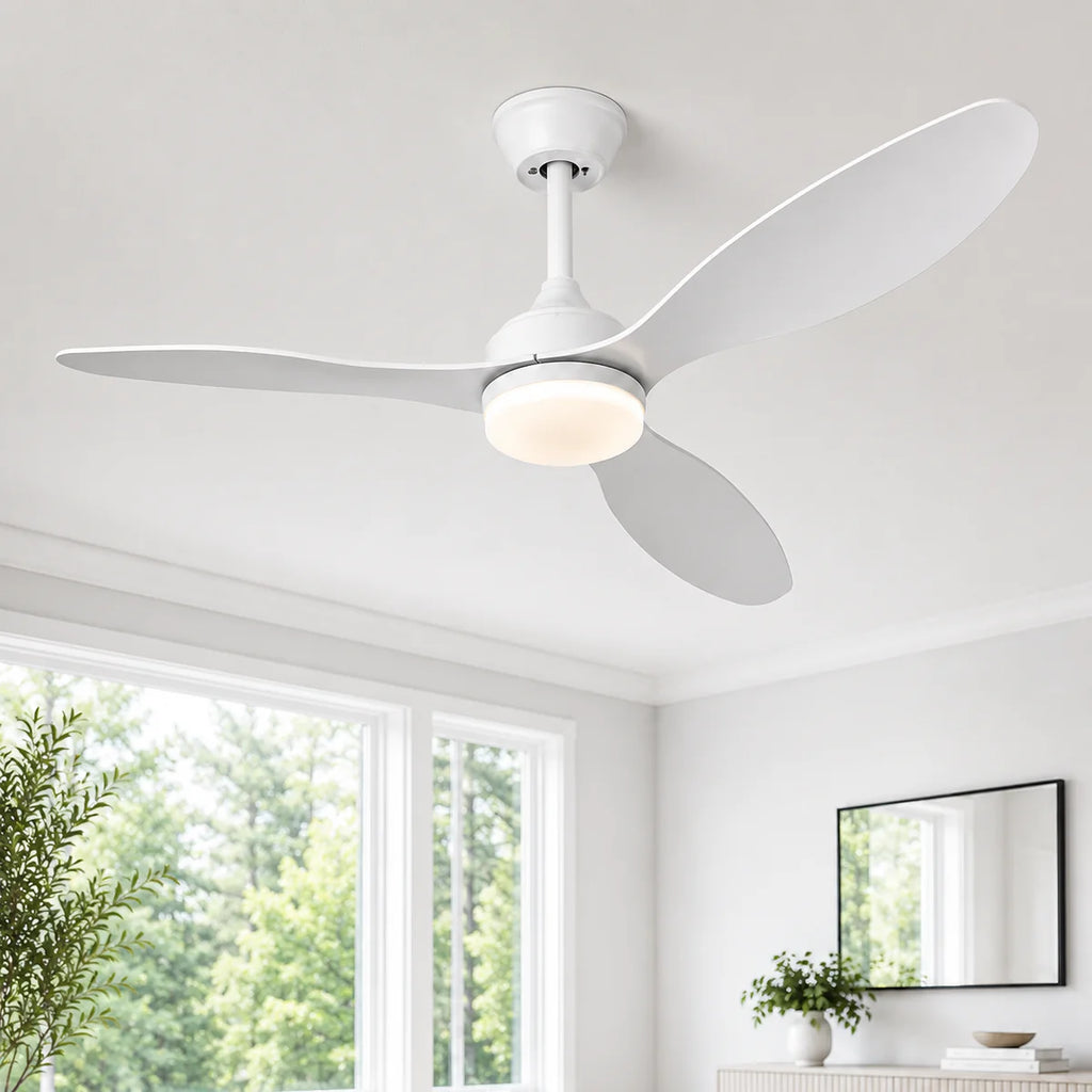 Ventilateur de Plafond 132 cm avec LED – Silencieux, Télécommande, Intérieur/Extérieur