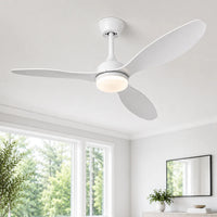 Ventilateur de Plafond 132 cm avec LED – Silencieux, Télécommande, Intérieur/Extérieur