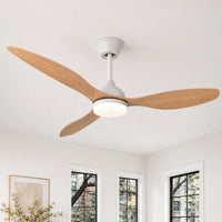 Ventilateur de Plafond 132 cm avec LED – Silencieux, Télécommande, Intérieur/Extérieur
