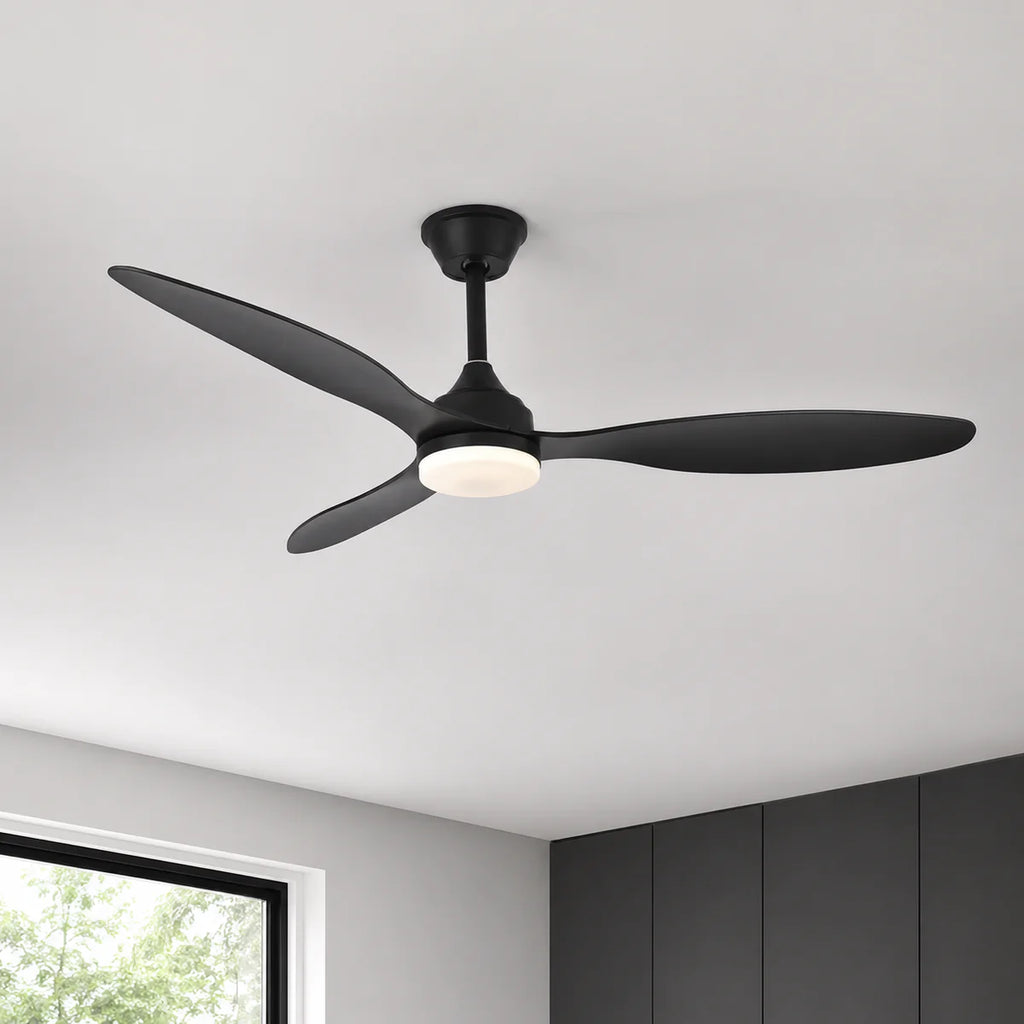 Ventilateur de Plafond 132 cm avec LED – Silencieux, Télécommande, Intérieur/Extérieur