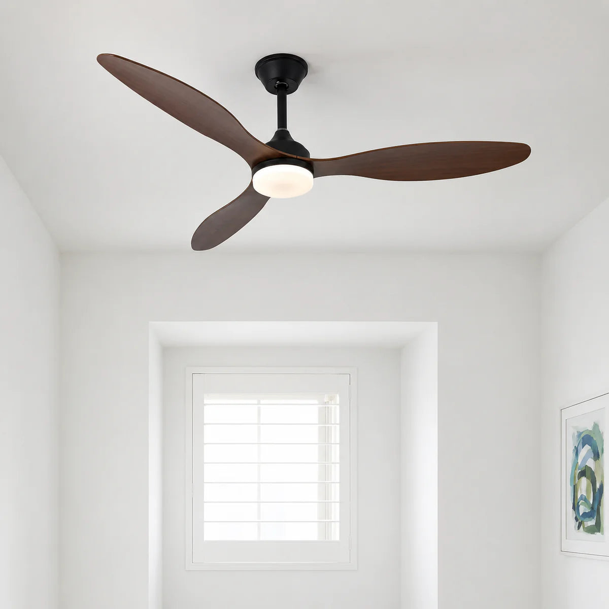 Ventilateur de Plafond 132 cm avec LED – Silencieux, Télécommande, Intérieur/Extérieur