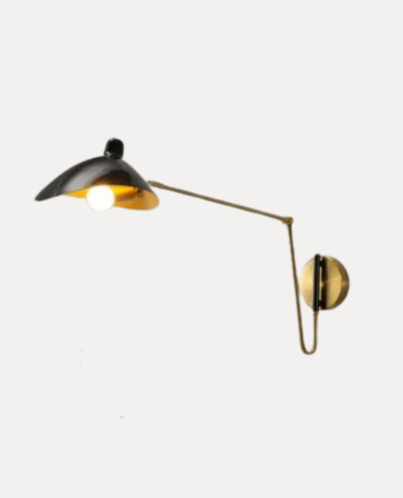 Applique "Atelier" – Design Industriel Chic en Or Brossé et Métal Noir Mes Luminaires
