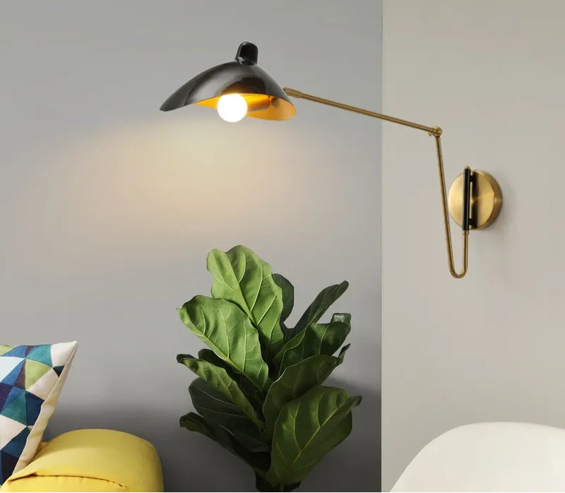 Applique "Atelier" – Design Industriel Chic en Or Brossé et Métal Noir Mes Luminaires