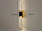 Applique "Aurora" – Cylindre Lumineux Givré et Finition Or Mes Luminaires