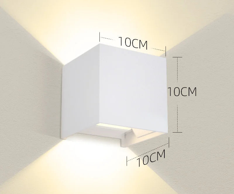 Applique LED Extérieure pour Façade et Entrée Maison – Lampe de Mur Cube Mes Luminaires