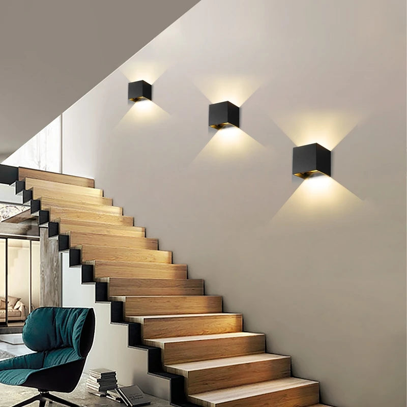 Applique LED Extérieure pour Façade et Entrée Maison – Lampe de Mur Cube Mes Luminaires
