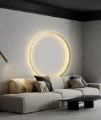 Applique LED Murale Minimaliste Cercle Noir Mes Luminaires