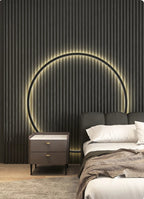 Applique LED Murale Minimaliste Cercle Noir Mes Luminaires
