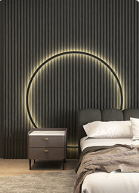 Applique LED Murale Minimaliste Cercle Noir Mes Luminaires