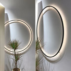Applique LED Murale Minimaliste Cercle Noir Mes Luminaires