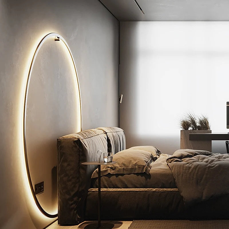 Applique LED Murale Minimaliste Cercle Noir Mes Luminaires