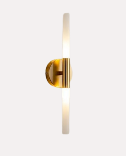 Applique Mural "Flambeau Moderne" – Finition Or et Tubes LED Mes Luminaires