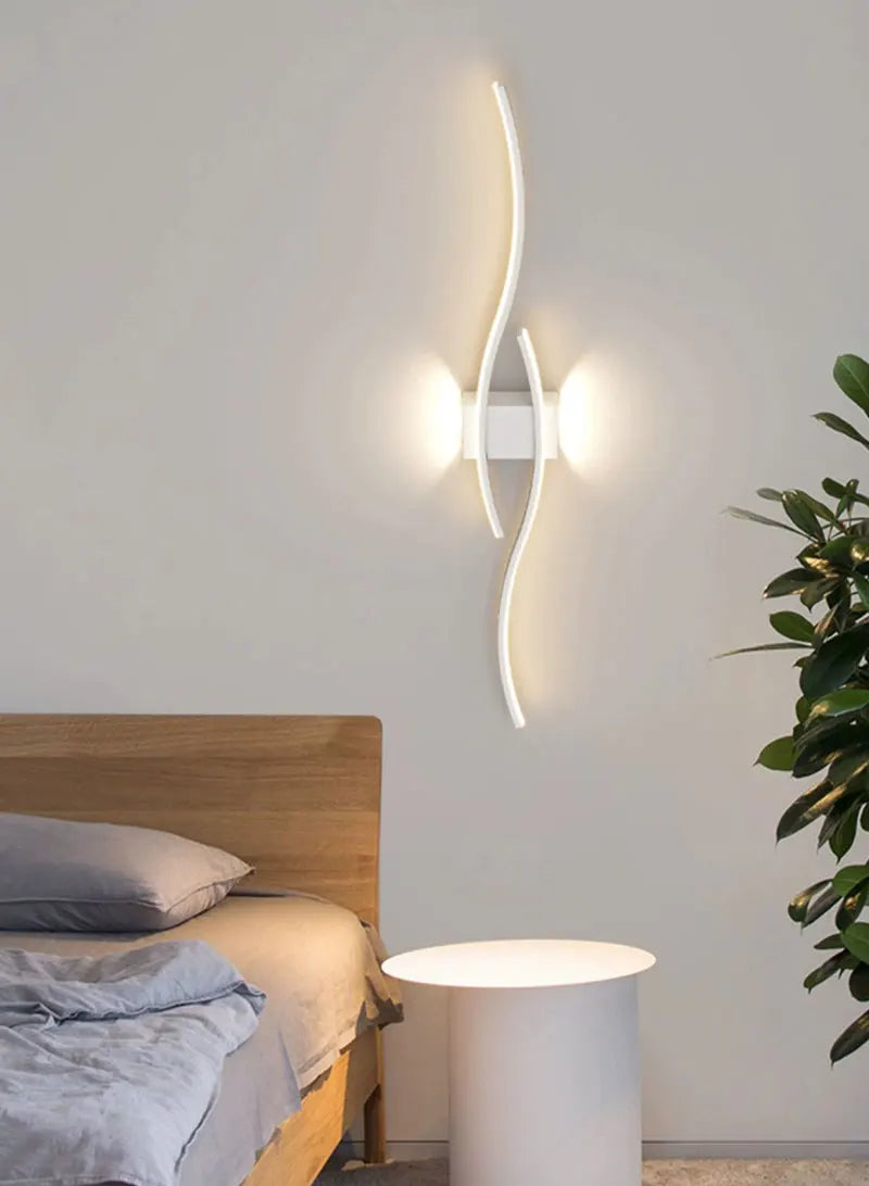 Applique Murale à Éclairage Indirect – Halo Lumineux en Forme de Vague Mes Luminaires