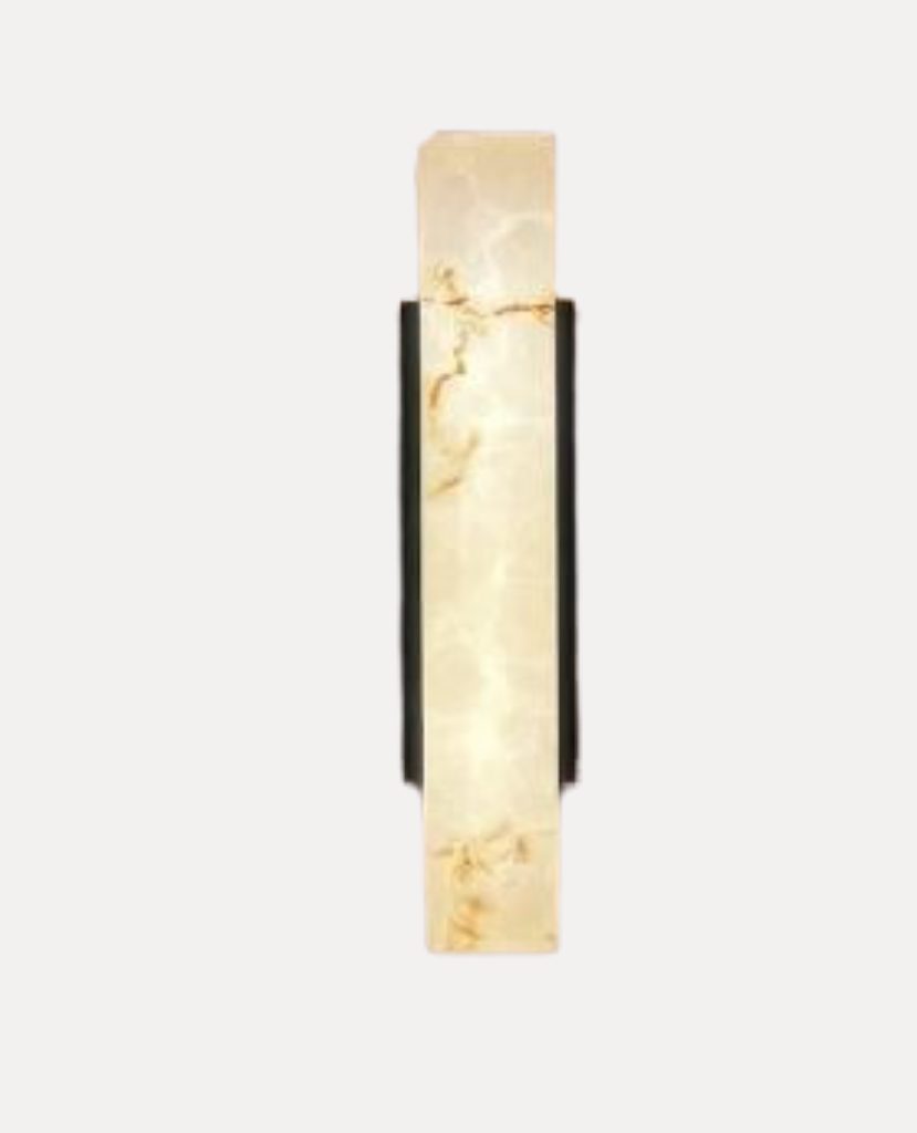 Applique Murale "Alabaster" – Design Rectangulaire en Marbre et Or Mes Luminaires