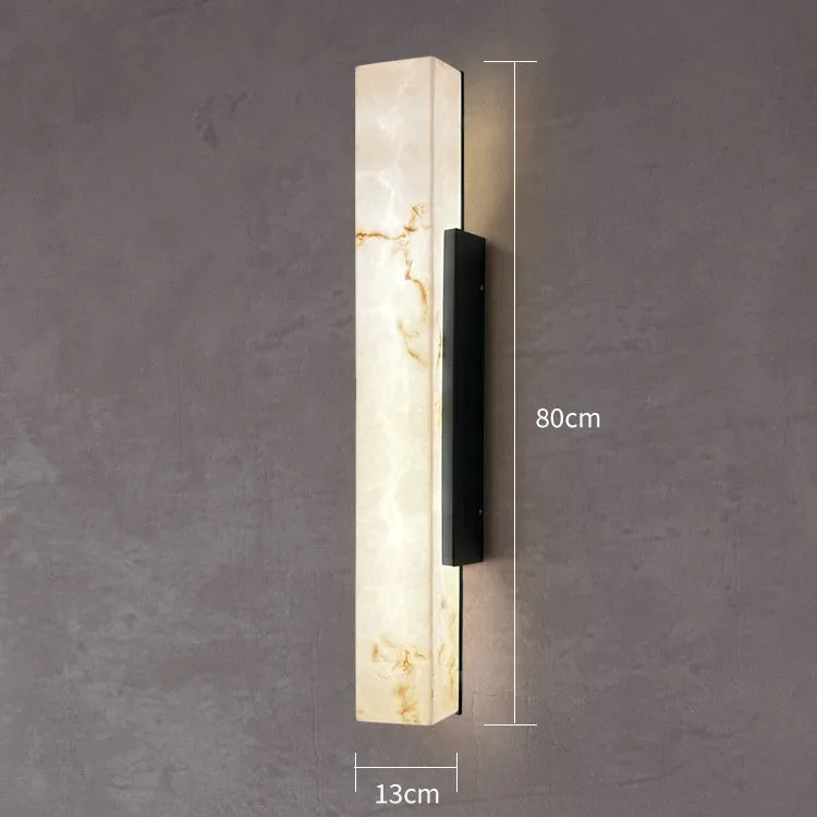 Applique Murale "Alabaster" – Design Rectangulaire en Marbre et Or Mes Luminaires