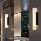 Applique Murale "Alabaster" – Design Rectangulaire en Marbre et Or Mes Luminaires