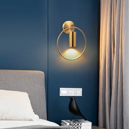Applique Murale Chic en Laiton Doré avec Anneau Mes Luminaires