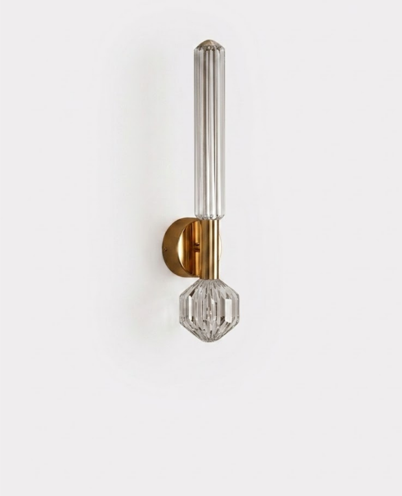 Applique Murale Design Moderne en Cristal et Or Mes Luminaires
