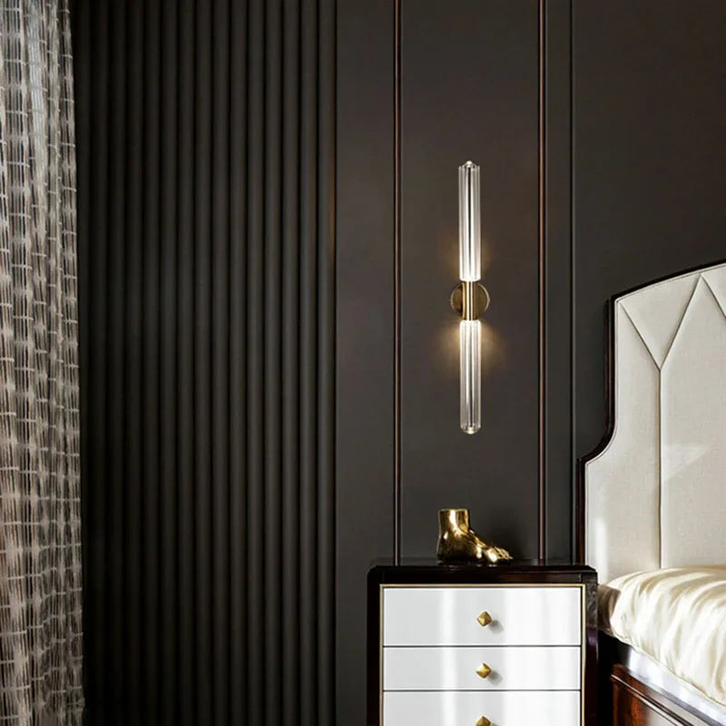 Applique Murale Design Moderne en Cristal et Or Mes Luminaires