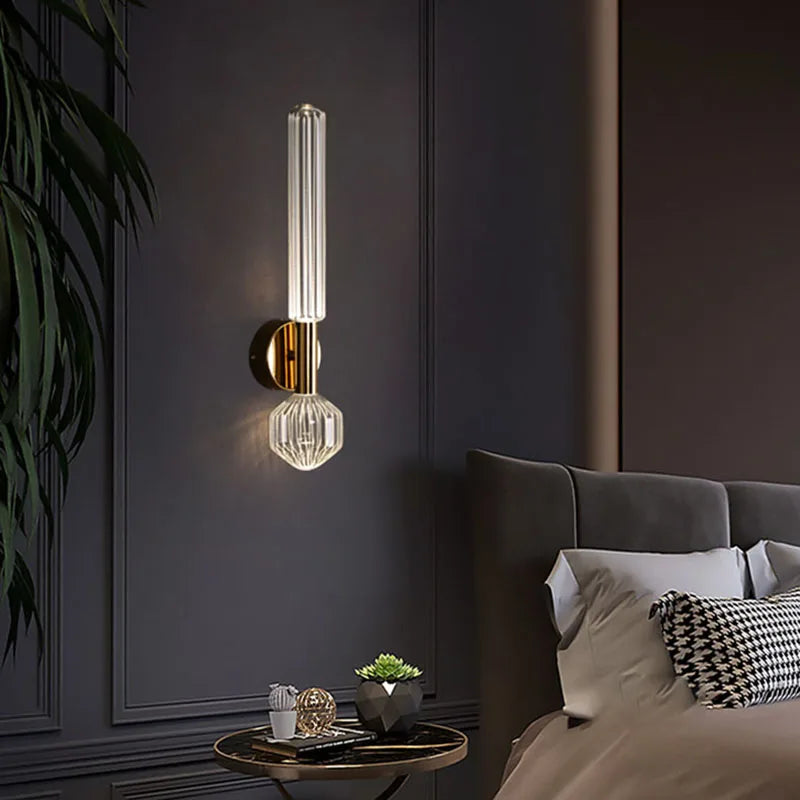 Applique Murale Design Moderne en Cristal et Or Mes Luminaires
