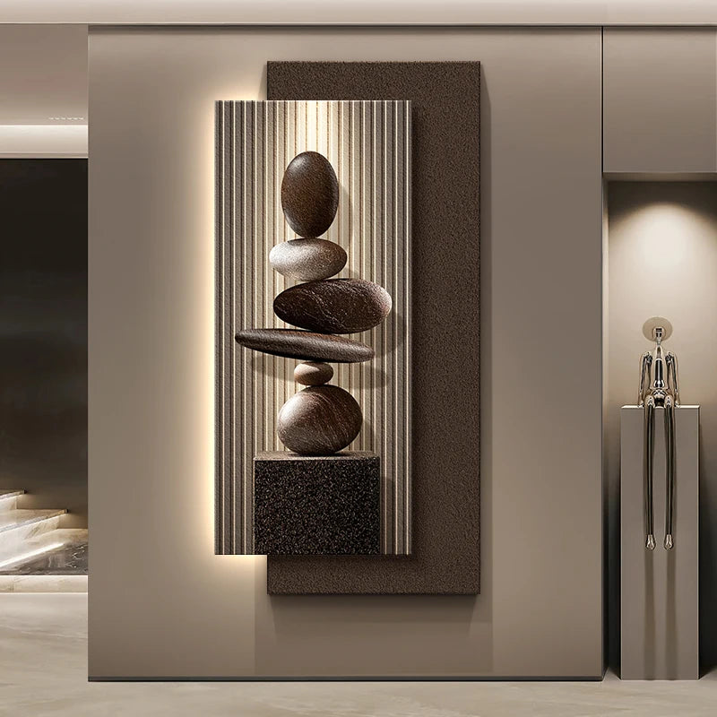 Applique Murale en Granit et Marbre Texturé avec Décor Pierre Sculptée Mes Luminaires