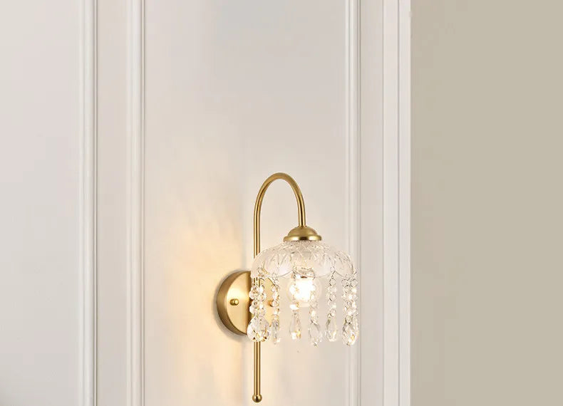 Applique Murale en Verre de Cristal avec Gouttes Suspendues Mes Luminaires