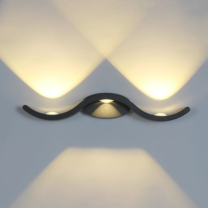 Applique Murale Extérieur "Ondulation" – Design Vague Minimaliste Mes Luminaires