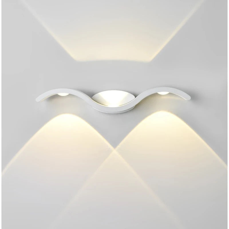 Applique Murale Extérieur "Ondulation" – Design Vague Minimaliste Mes Luminaires