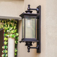 Applique Murale Extérieure "Lanterne Royale" – Design Antique & Verre Strié Mes Luminaires
