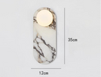 Applique Murale "Palazzo" – Marbre Veiné et Diffuseurs LED Opale Mes Luminaires