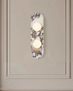 Applique Murale "Palazzo" – Marbre Veiné et Diffuseurs LED Opale Mes Luminaires