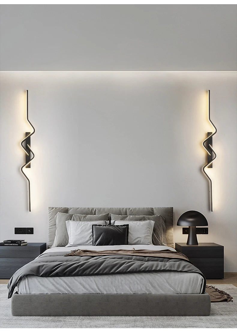 Applique Murale "Snake" – Luminaire LED au Design Ondulé Minimaliste Mes Luminaires
