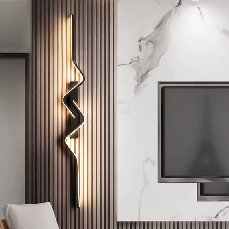 Applique Murale "Snake" – Luminaire LED au Design Ondulé Minimaliste Mes Luminaires