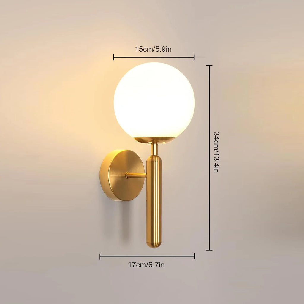 Applique Murale Vintage Chic – Montage Mural Globe Doré Mes Luminaires