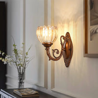 Applique Murale Vintage en Bronze et Verre Mes Luminaires