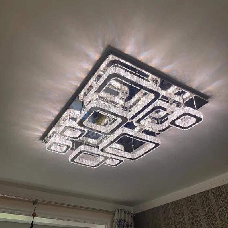 Grand Plafonnier de Salon "Majestic" – Lustre LED pour Grand Espace Mes Luminaires