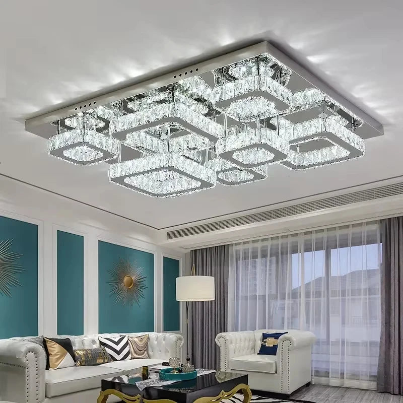 Grand Plafonnier de Salon "Majestic" – Lustre LED pour Grand Espace Mes Luminaires