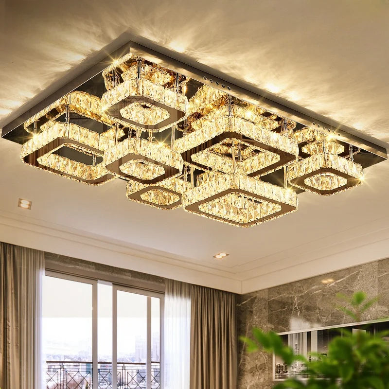 Grand Plafonnier de Salon "Majestic" – Lustre LED pour Grand Espace Mes Luminaires