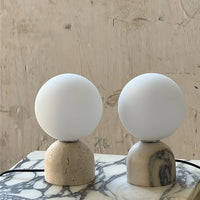 Lampe de table Alia - Moderne en marbre et verre